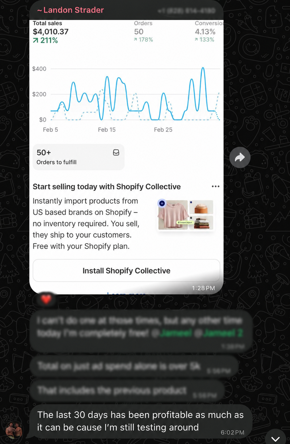 Result shared by Landon, 20
